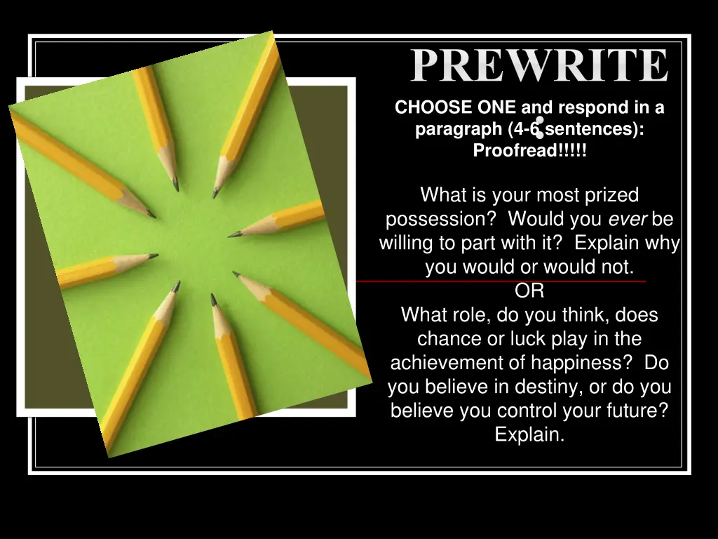 prewrite proofread