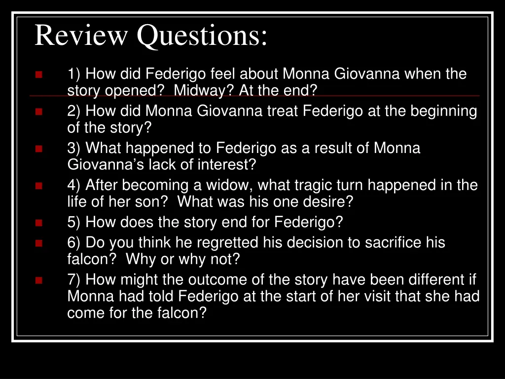 review questions