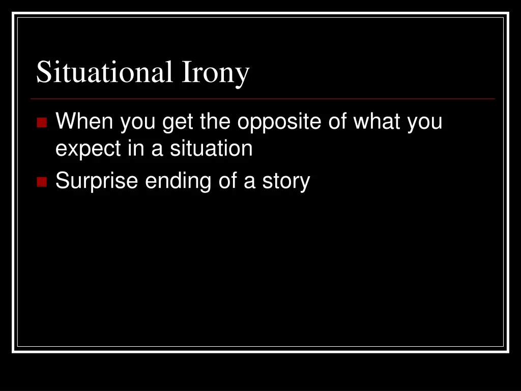 situational irony