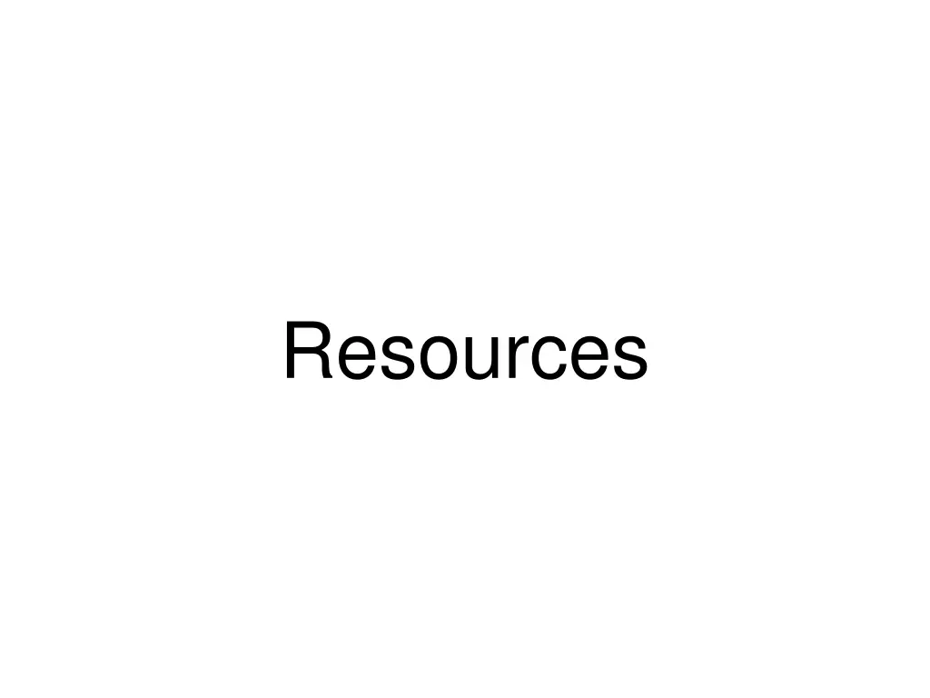resources