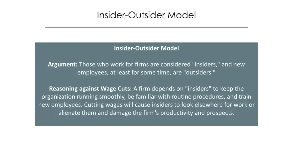 insider outsider model