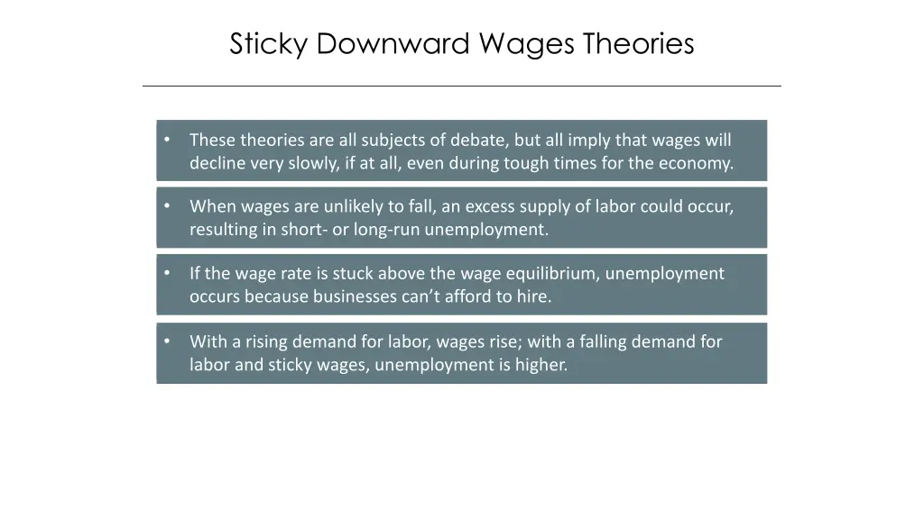 sticky downward wages theories 1
