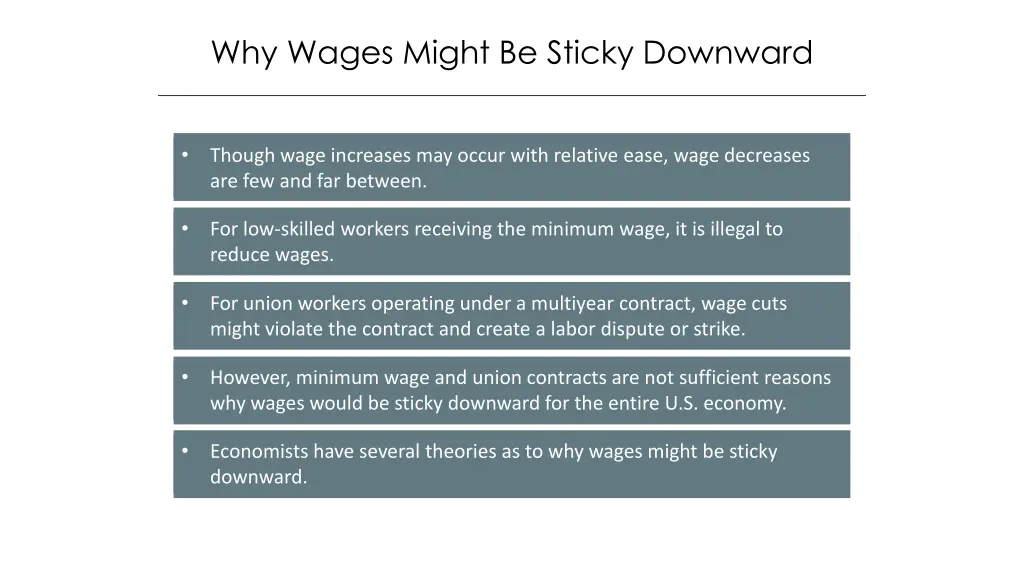 why wages might be sticky downward