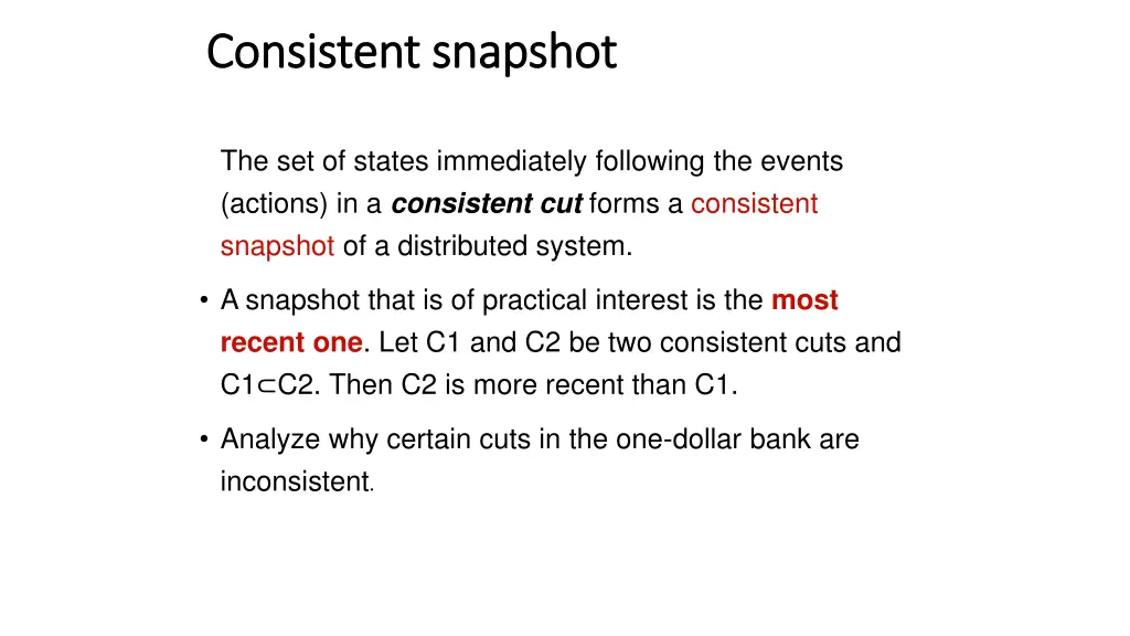 consistent snapshot consistent snapshot 1