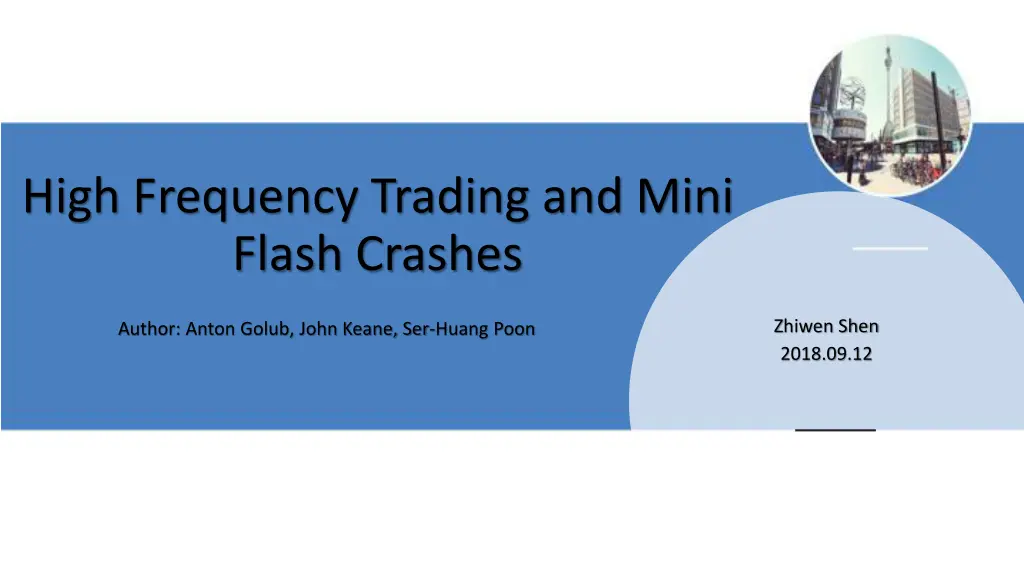 high frequency trading and mini flash crashes