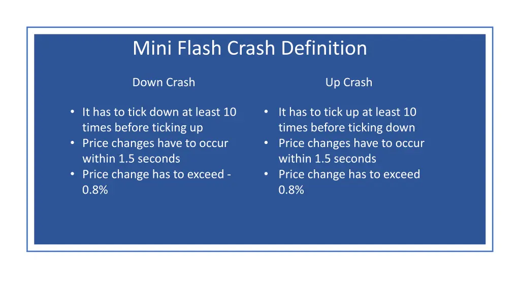 mini flash crash definition