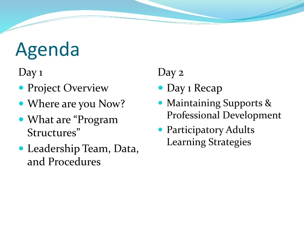 agenda