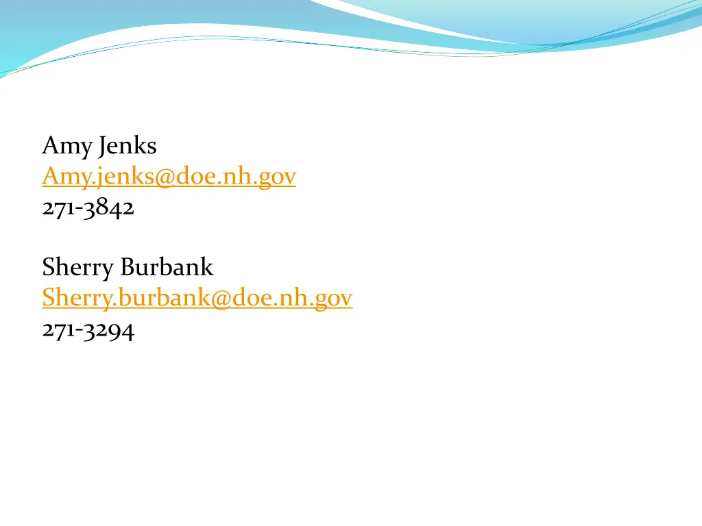 amy jenks amy jenks@doe nh gov 271 3842