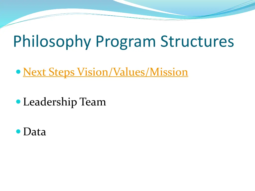philosophy program structures