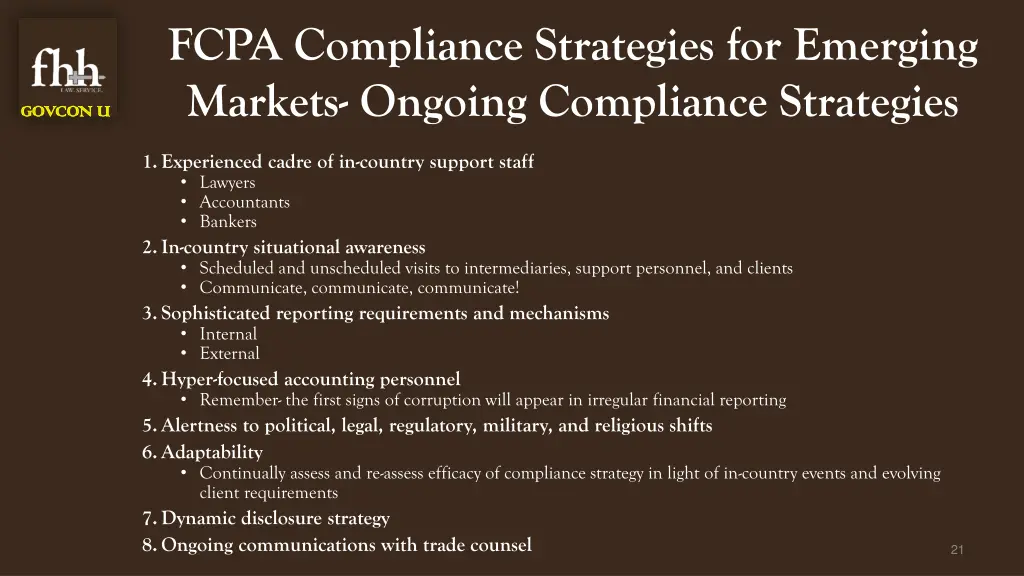 fcpa compliance strategies for emerging markets 1