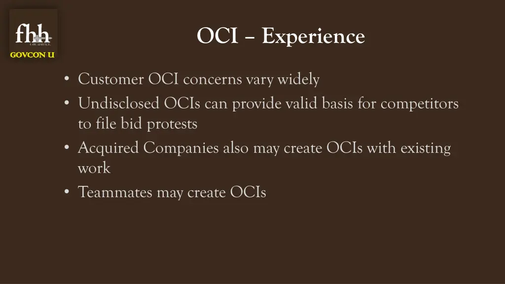 oci experience