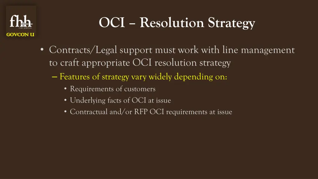 oci resolution strategy