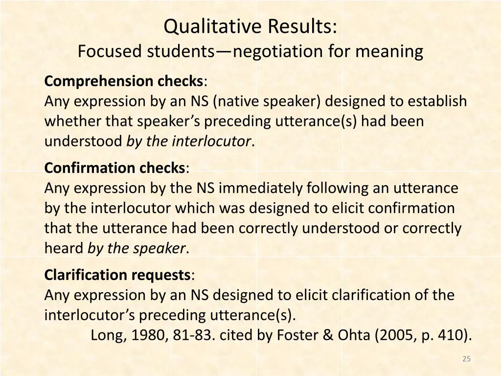 qualitative results focused students negotiation