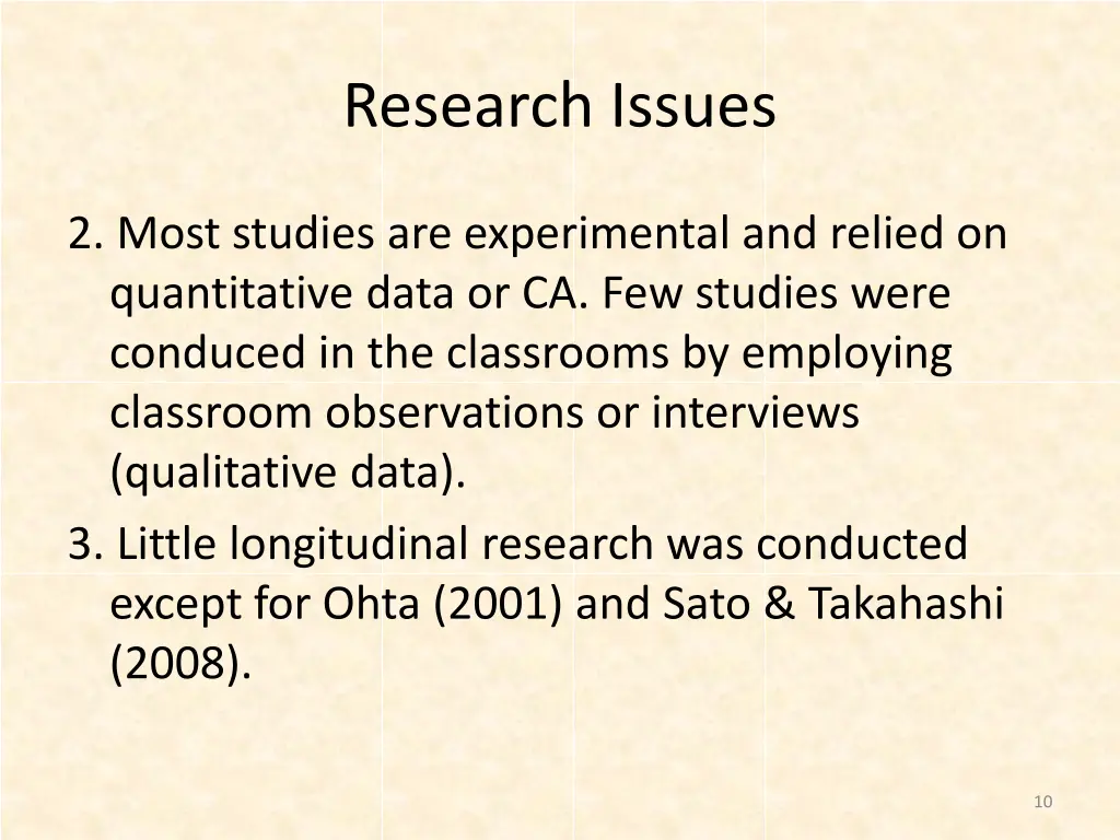research issues 1