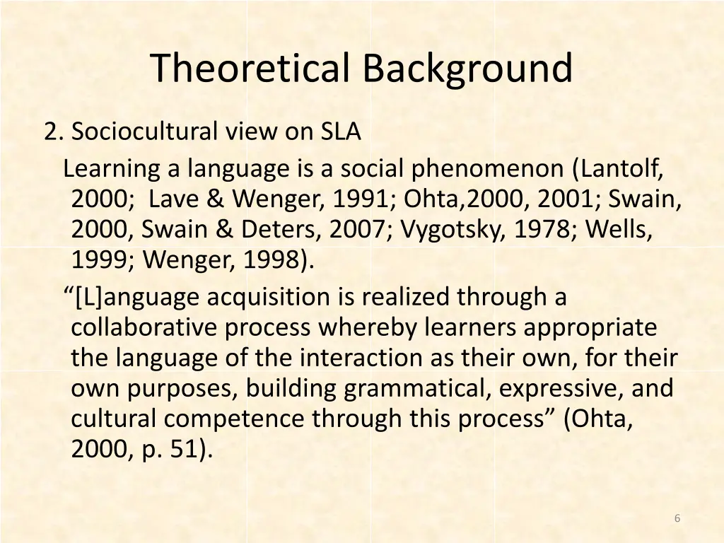 theoretical background 1