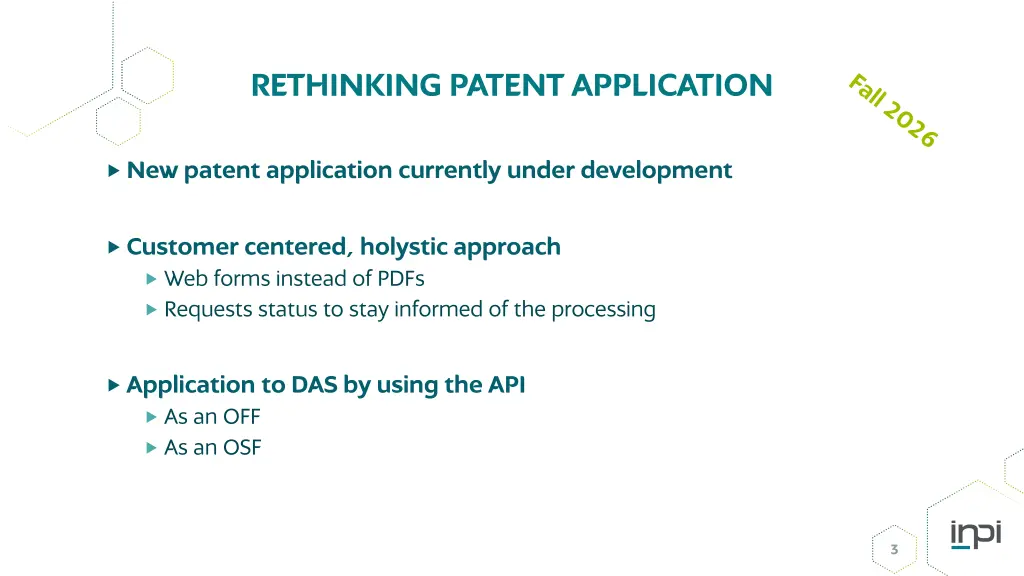 rethinking patent application