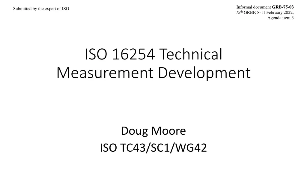 informal document grb 75 03 75 th grbp