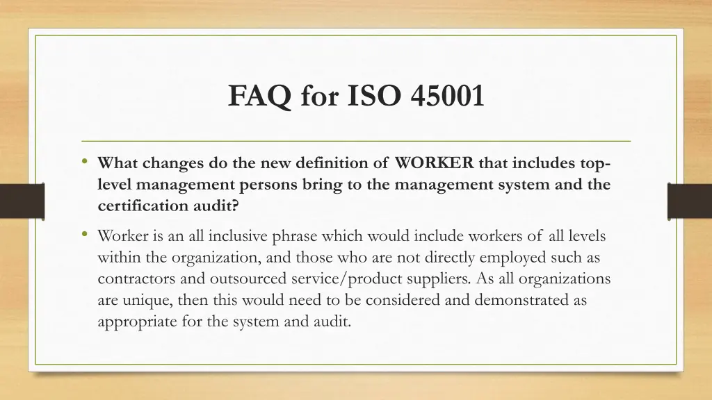 faq for iso 45001
