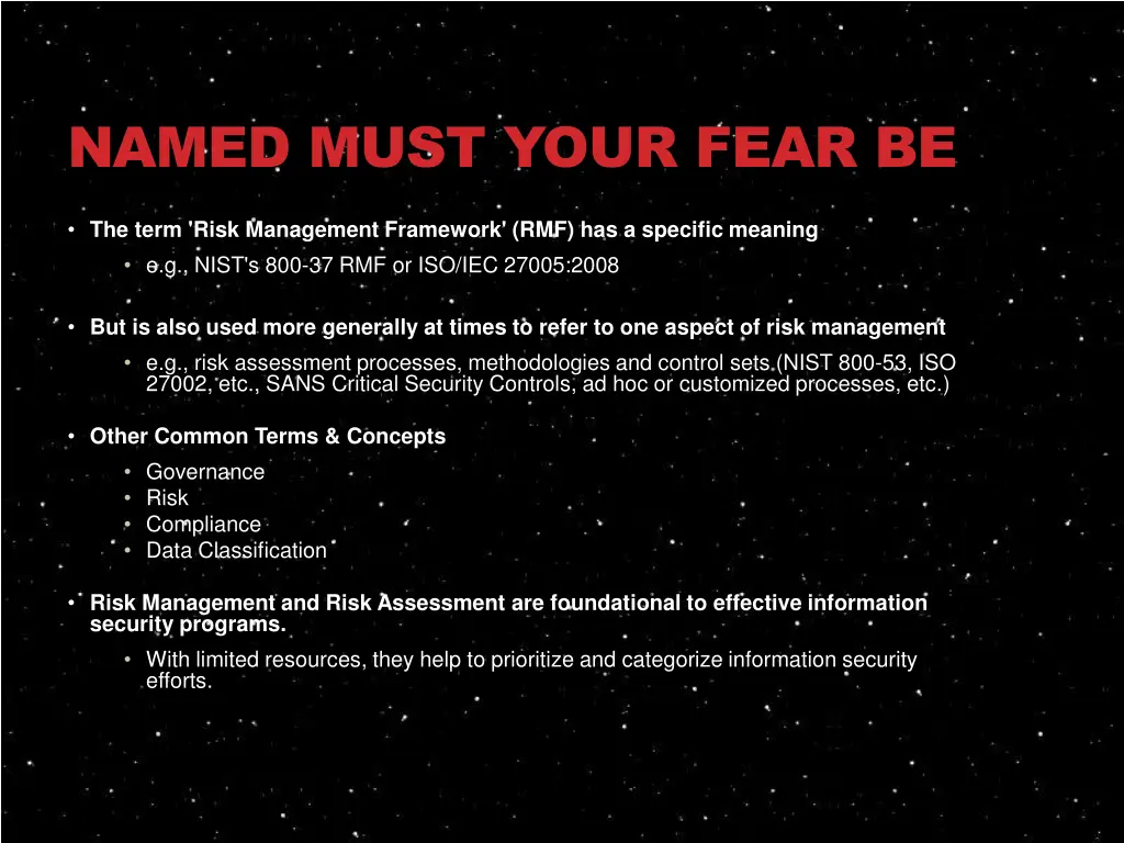 named must your fear be