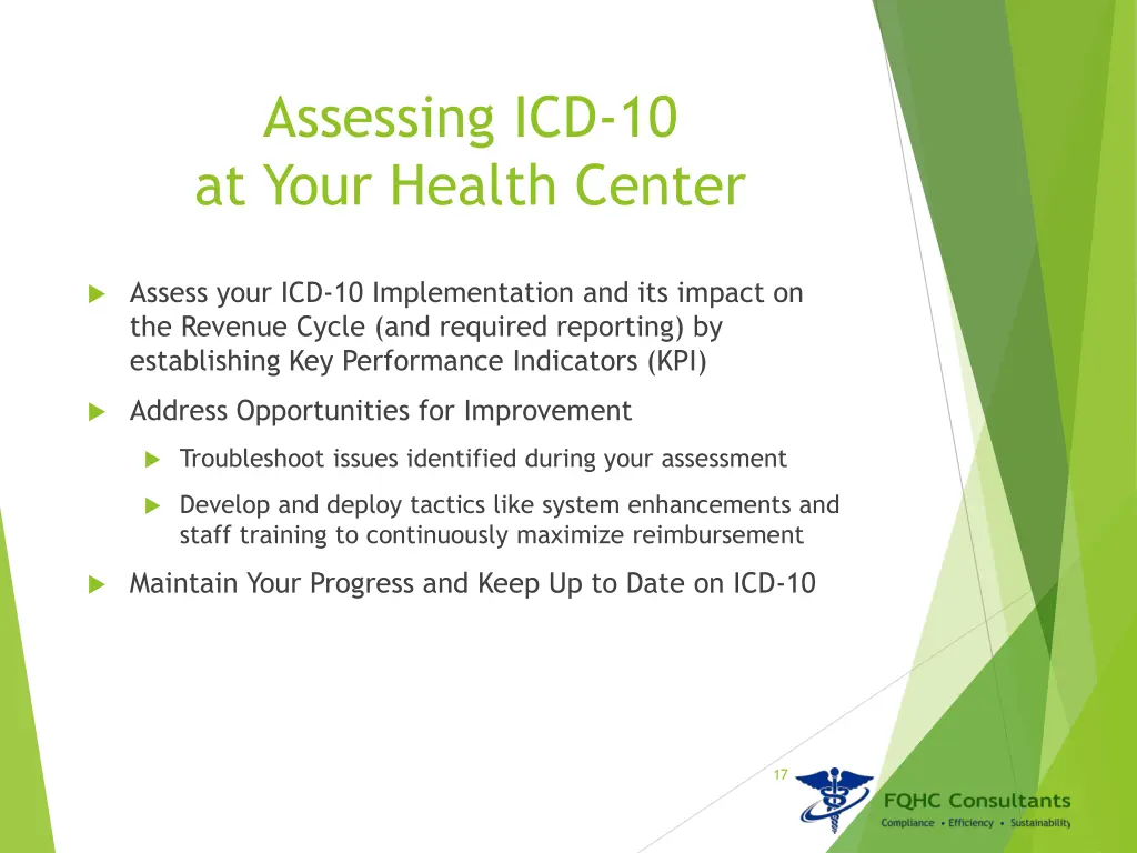 assessing icd 10 at your health center
