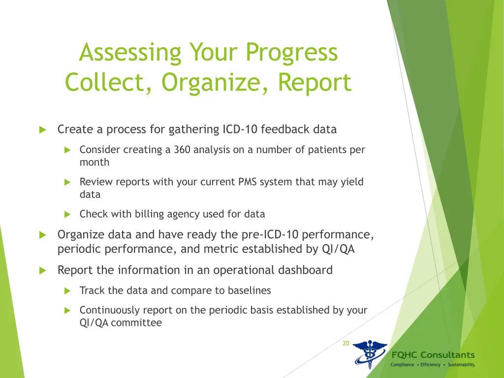 assessing your progress collect organize report