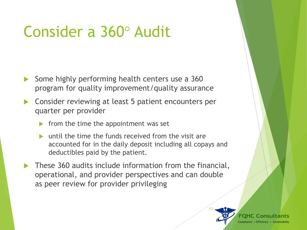 consider a 360 audit