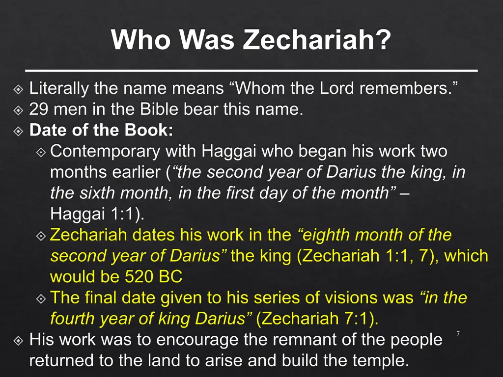 who was zechariah