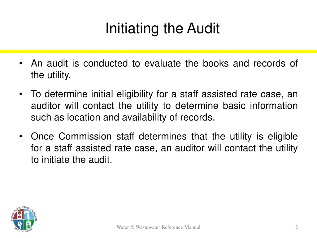 initiating the audit