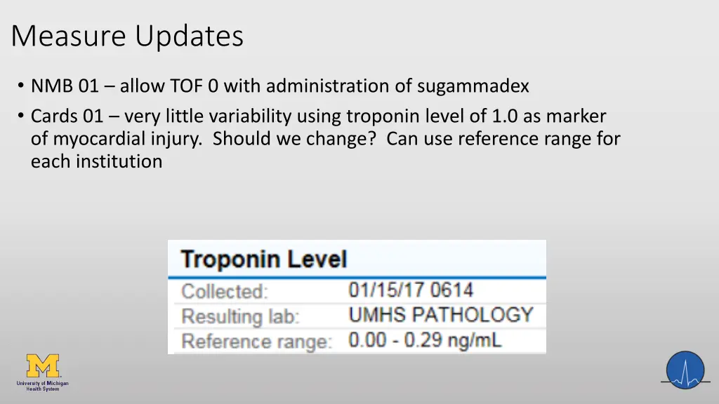 measure updates