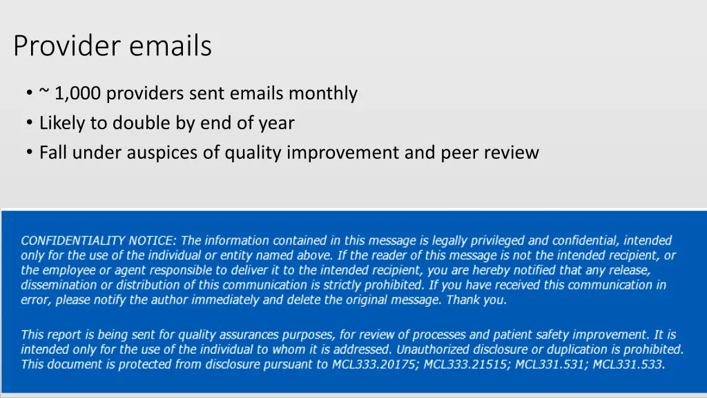 provider emails