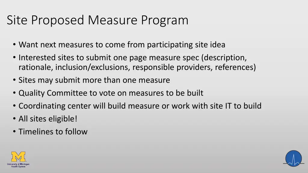 site proposed measure program