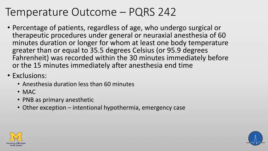 temperature outcome pqrs 242