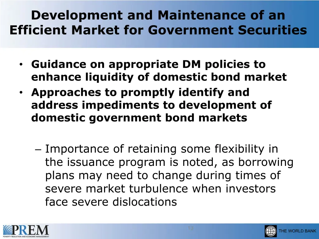 development and maintenance of an efficient