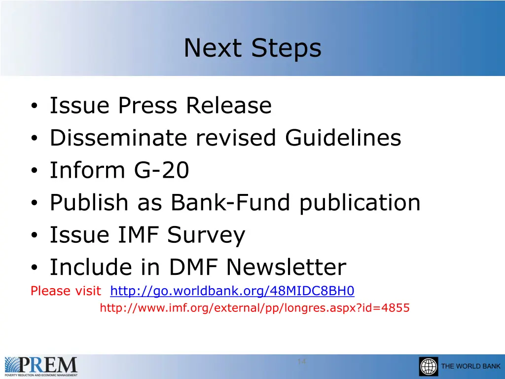 next steps