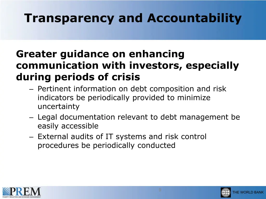 transparency and accountability
