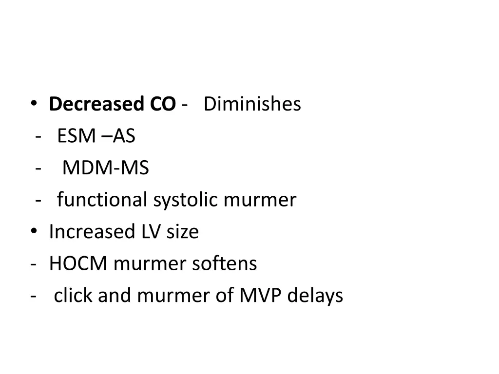 decreased co diminishes esm as mdm ms functional