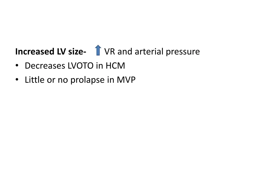 increased lv size decreases lvoto in hcm little
