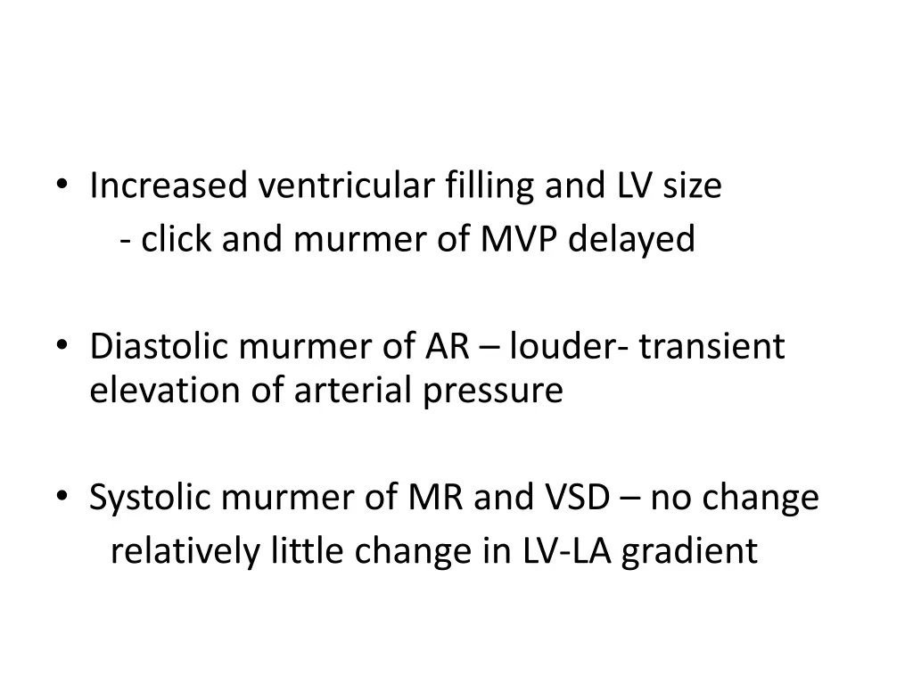 increased ventricular filling and lv size click