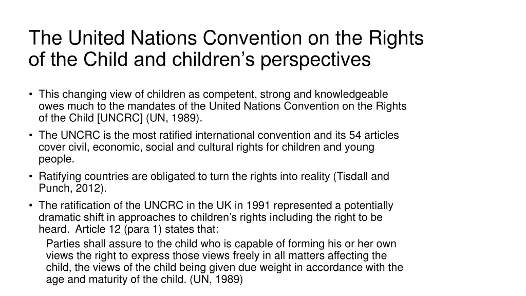 the united nations convention on the rights