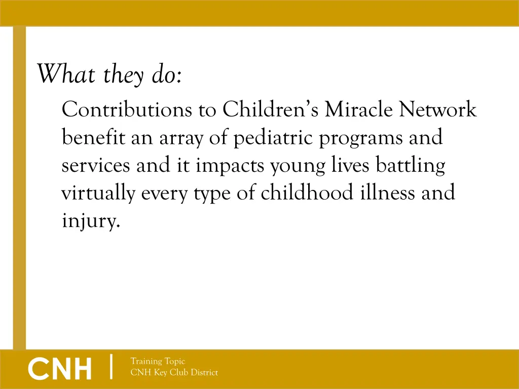 what they do contributions to children s miracle