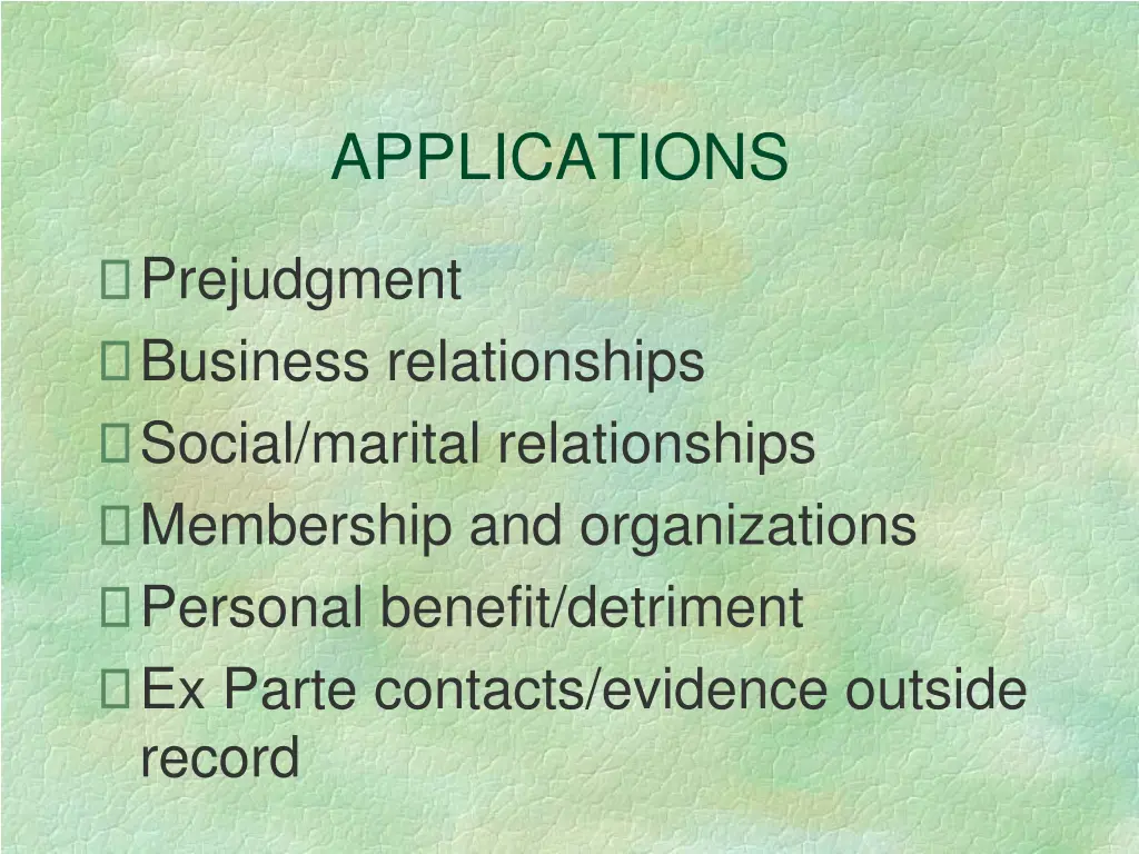 applications