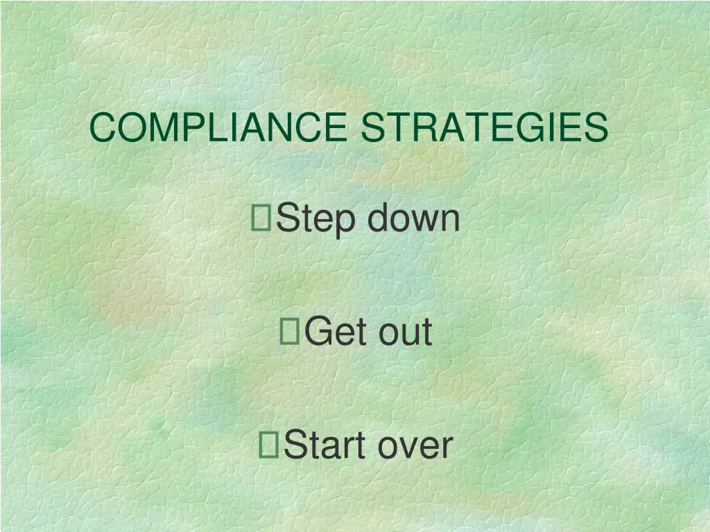 compliance strategies