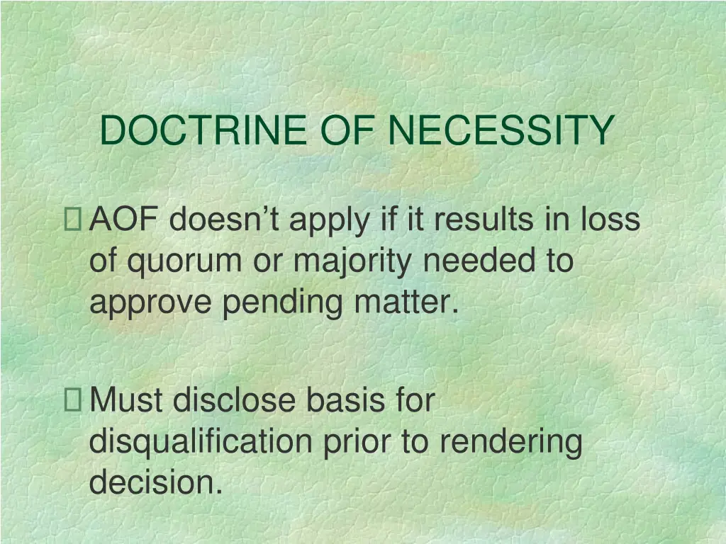 doctrine of necessity