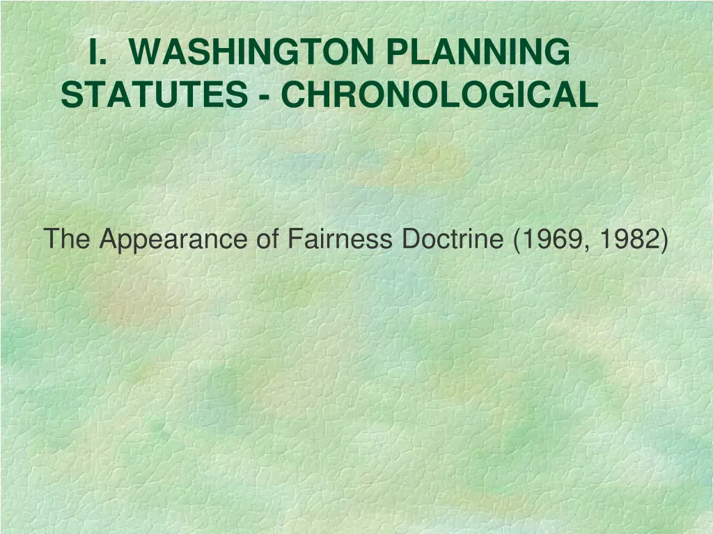 i washington planning statutes chronological 2