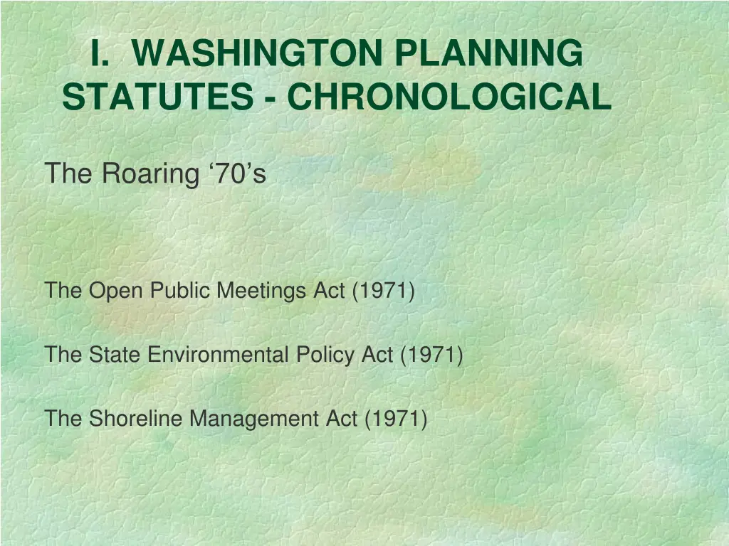 i washington planning statutes chronological 3