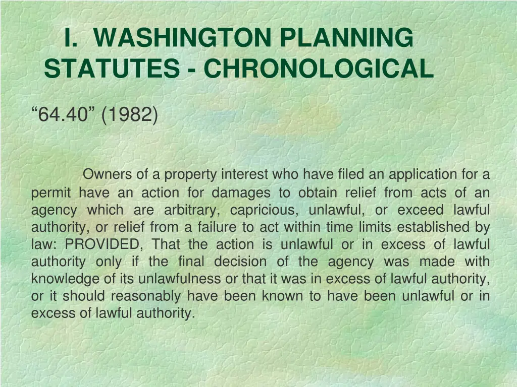 i washington planning statutes chronological 4