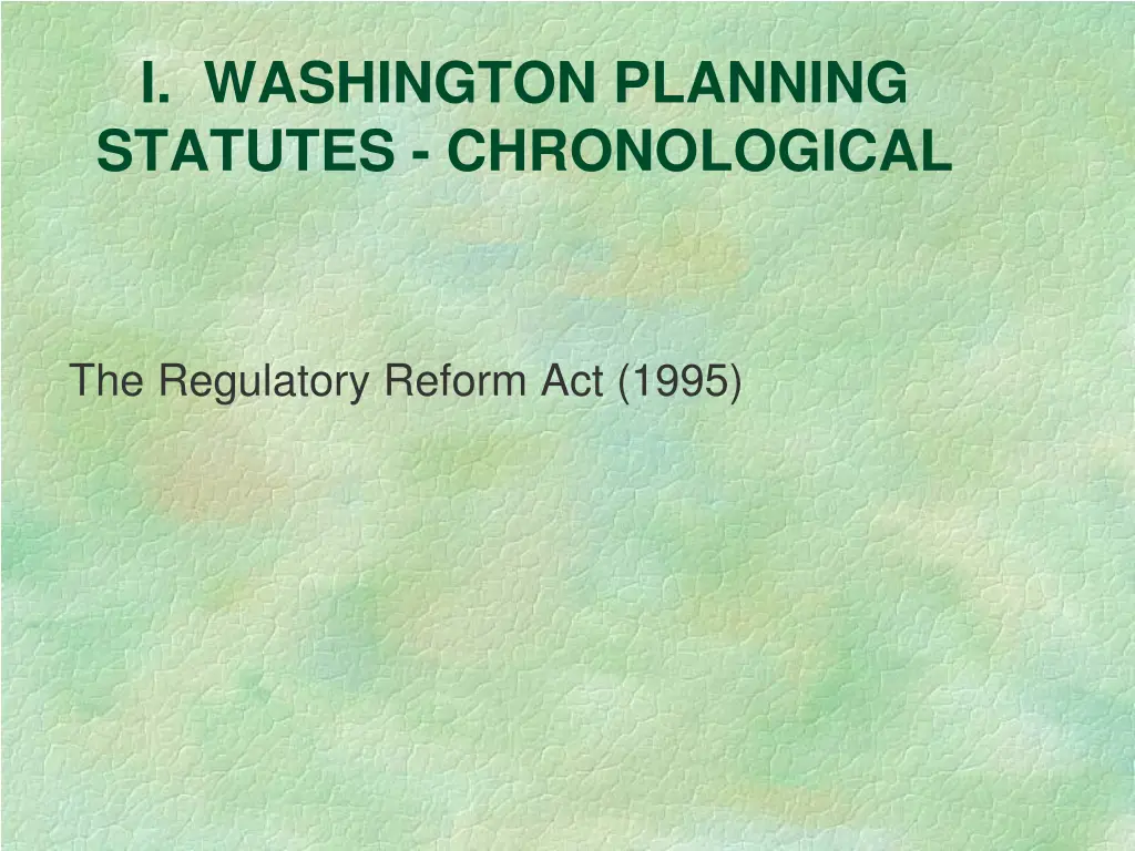 i washington planning statutes chronological 6