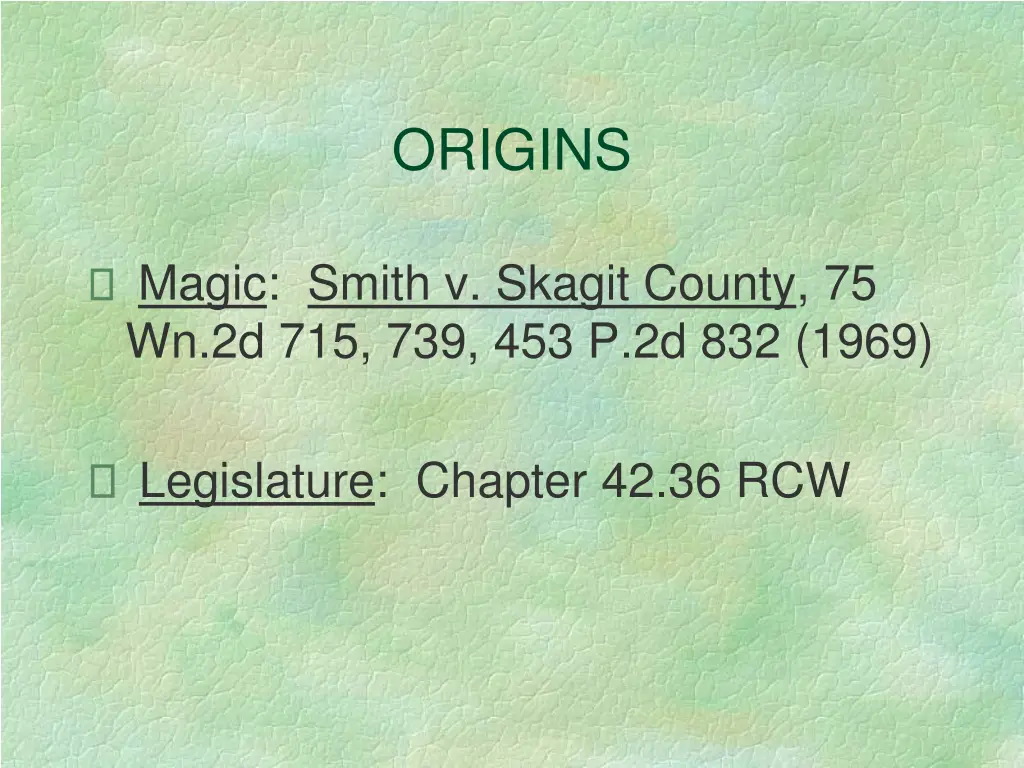 origins