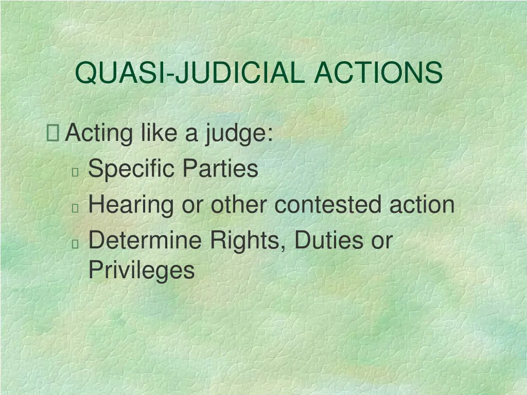 quasi judicial actions
