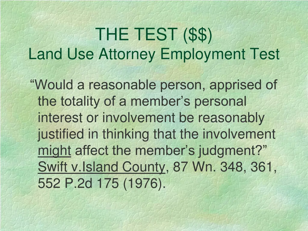 the test